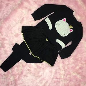 👑 Kitty sweatshirt w/ matching tutu/pants